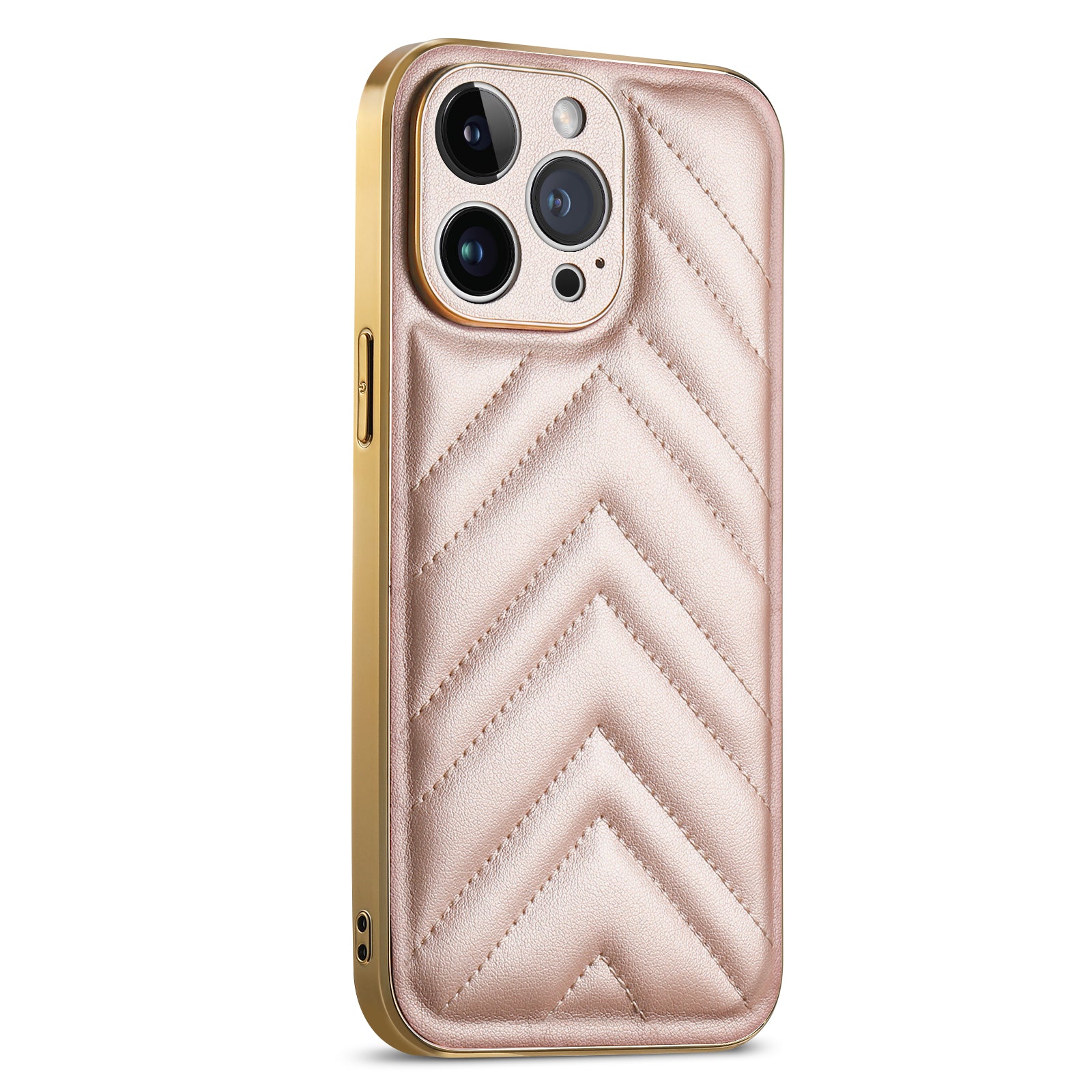 For iPhone 14 Pro V-shape Suture Phone Case PU Leather Coated PC TPU Hybrid Protective Phone Cover For iPhone 14 Pro V-shape Suture Phone Case PU Leather Coated PC TPU Hybrid Protective Phone Cover